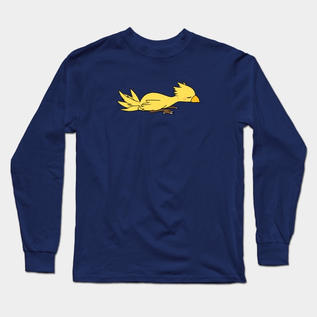 Sleeping chocobo Long Sleeve T-Shirt by ballooonfish